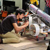 Undergrad student working on rover